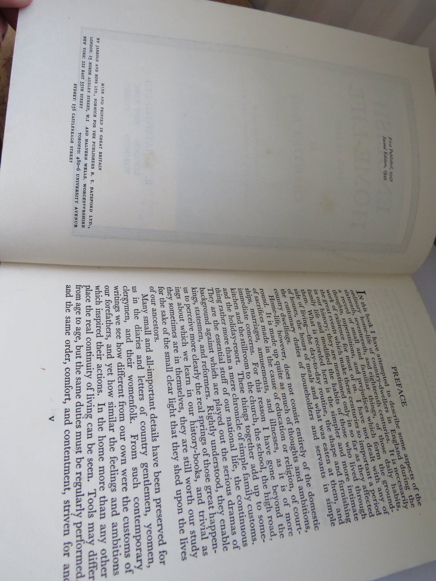 English Home-Life 1500-1800 By Christina Hole 1949