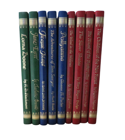 The Classic Adventures Series Set of 9 Books Perfect For Book Shelf Inc Lorna Doone, Jane Eyre, Trea book front cover