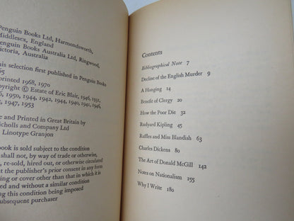Decline of the English Murder and Other Essays By George Orwell 1965 Penguin Books