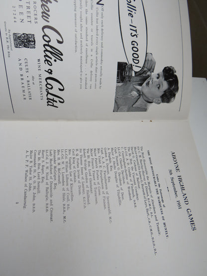 Aboyne Highland Games Programme of the 73rd Annual Gathering 1951 book image 4