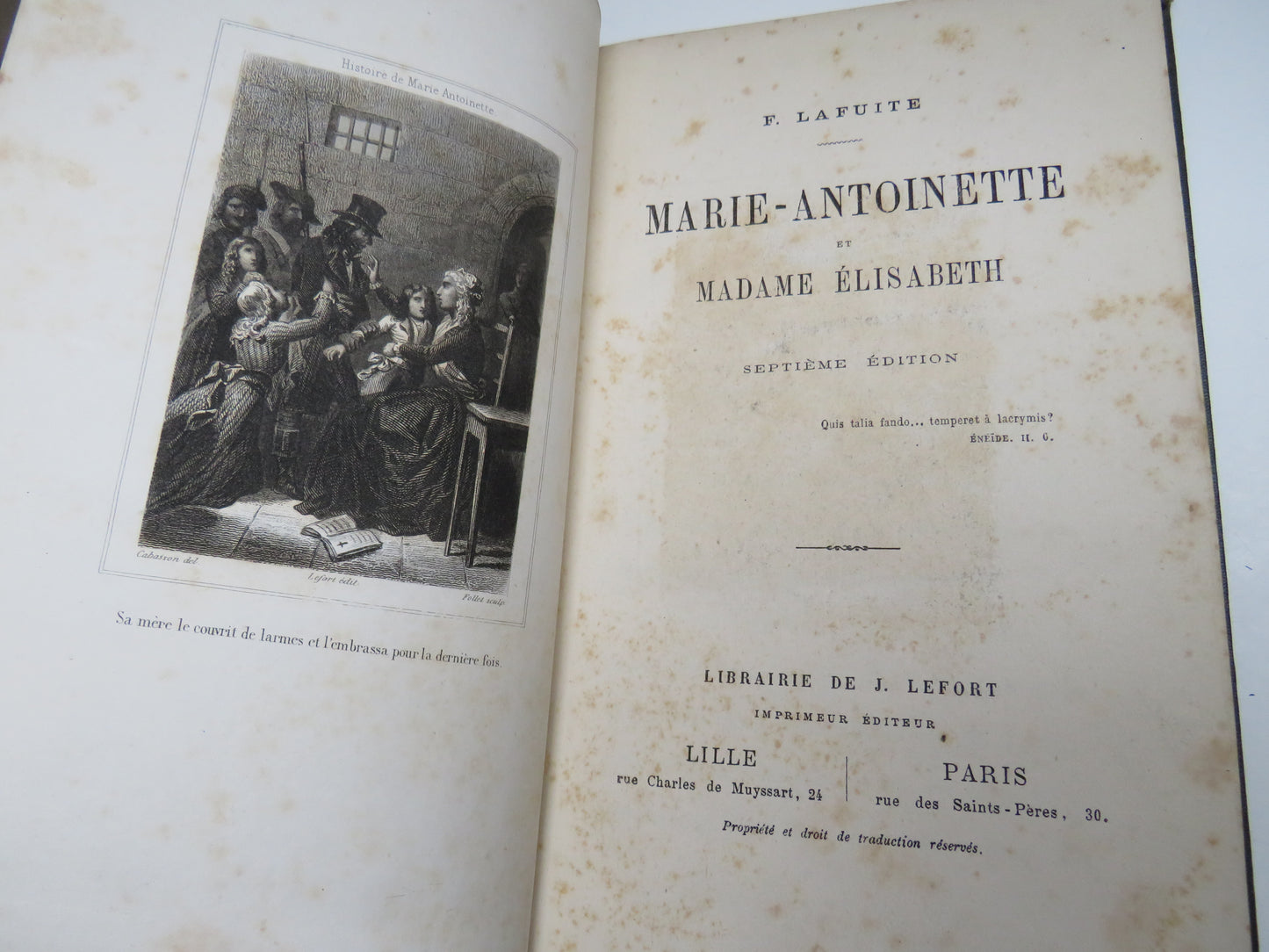 Marie-Antoinette by Madame Elisabeth, Septieme Edition, French Book