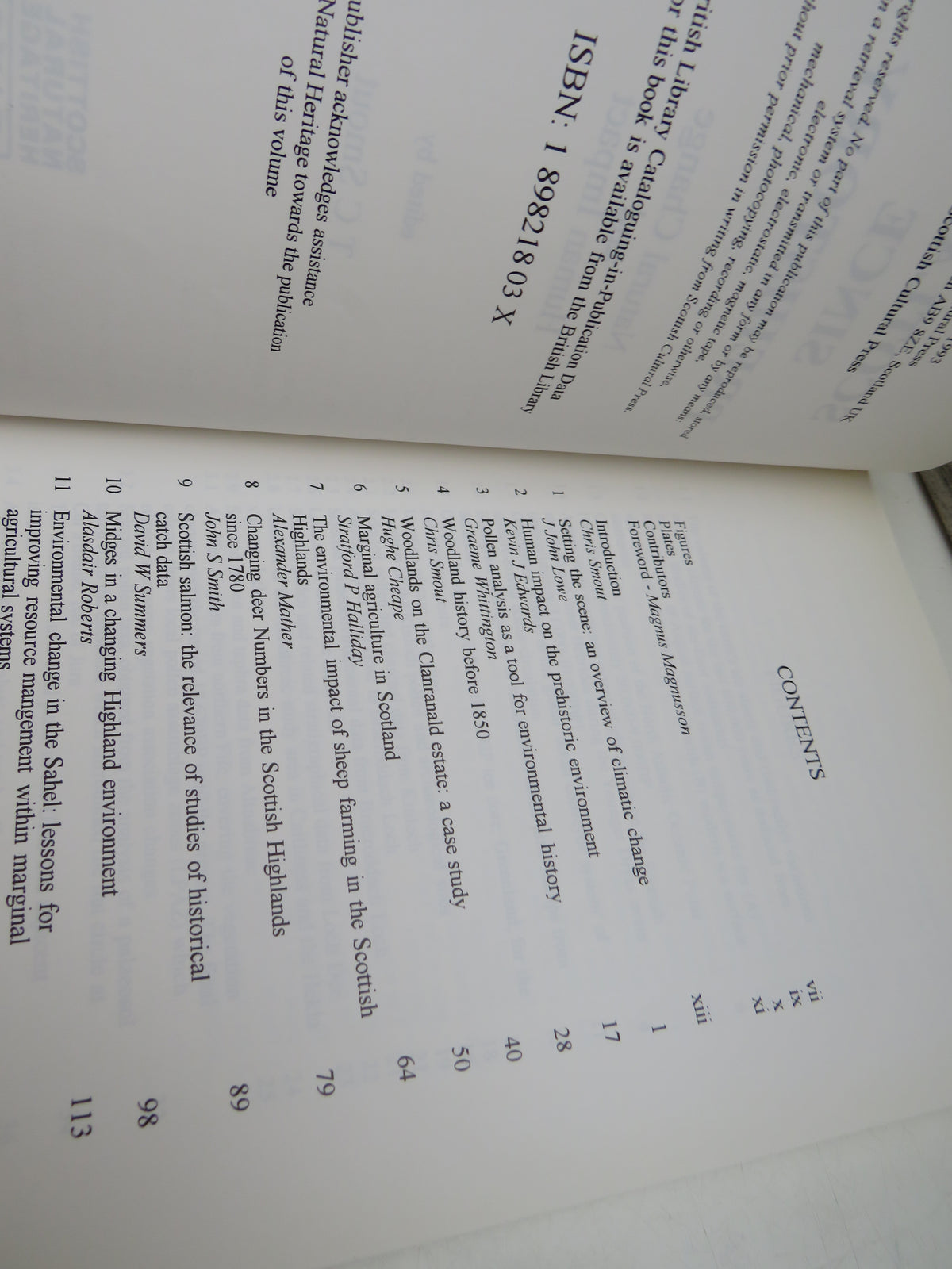 Scotland Since Prehistory Natural Change and Human Impact Edited By T. C. Smout 1993