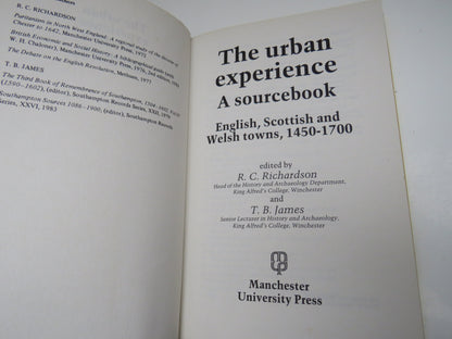 The Urban Experience, A Sourcebook, English, Scottish and Welsh Towns, 1450-1700, edited by R. C. Ri book image 2