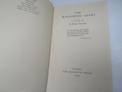 The Winnowing Years by N. Brysson Morrison, 1949, Old Book book image 3
