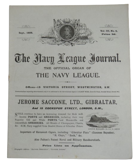 The Navy League Journal The Official Organ of The Navy League September 1898