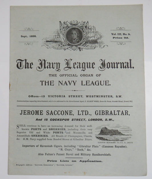 The Navy League Journal The Official Organ of The Navy League September 1898