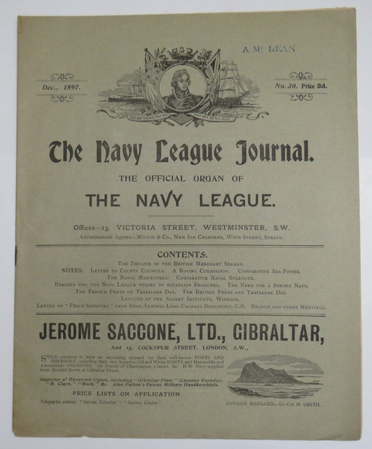 The Navy League Journal The Official Organ of The Navy League December 1897