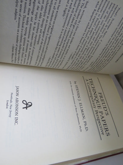 Freud's Technique Papers A Contemporary Perspective By Steven J. Ellman 1991 book image 3