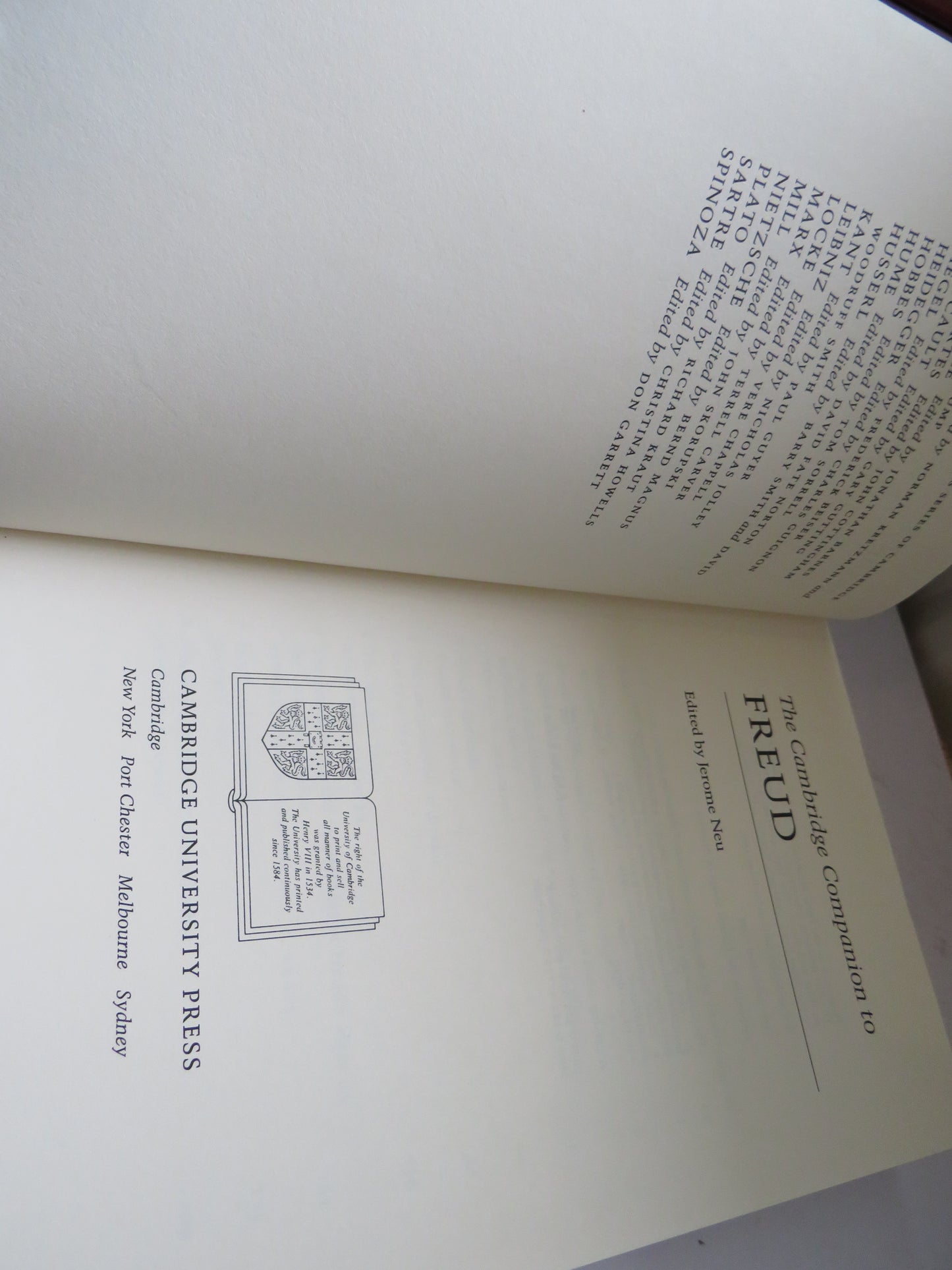 The Cambridge Companion To Freud Edited By Jerome Neu 1991