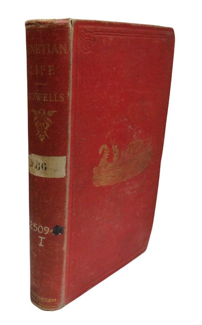 Venetian Life by WM. D. Howells, 1866, Antique Book book front cover