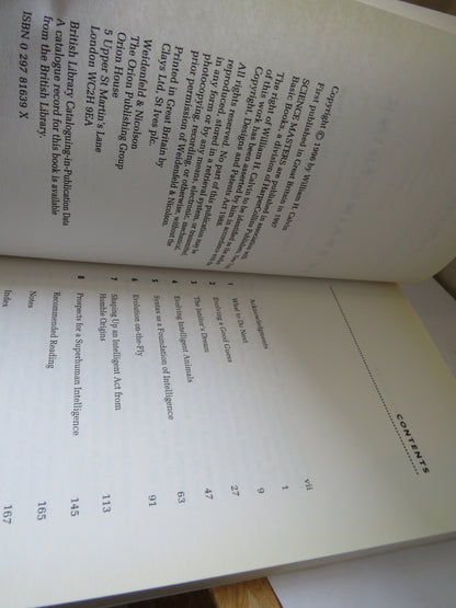 How Brains Think Evolving Intelligence, Then and Now By William H. Calvin 1997 book image 4