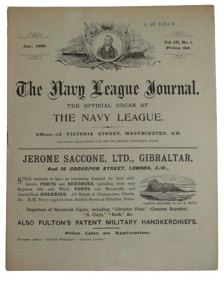 The Navy League Journal The Official Organ of The Navy League January 1898