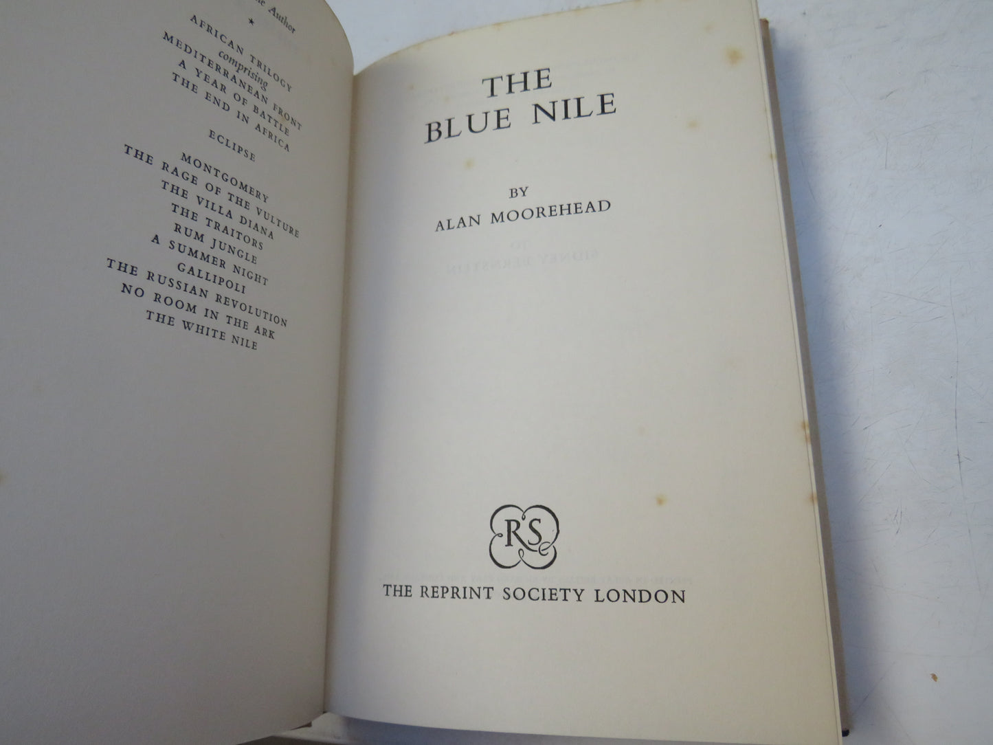 The Blue Nile By Alan Moorehead 1963