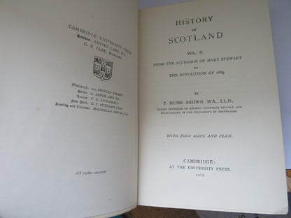 History of Scotland Vol II From The Accession of Mary Stewart To The Revolution of 1689 By P. Hume B book image 3