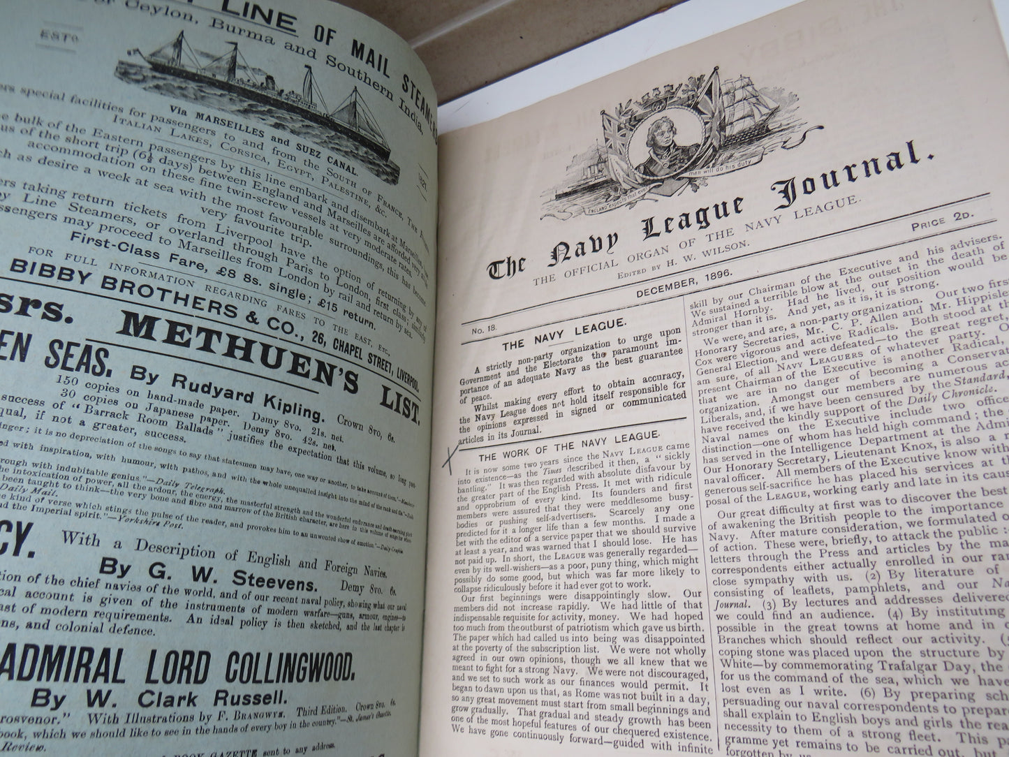 The Navy League Journal The Official Organ of The Navy League December 1896