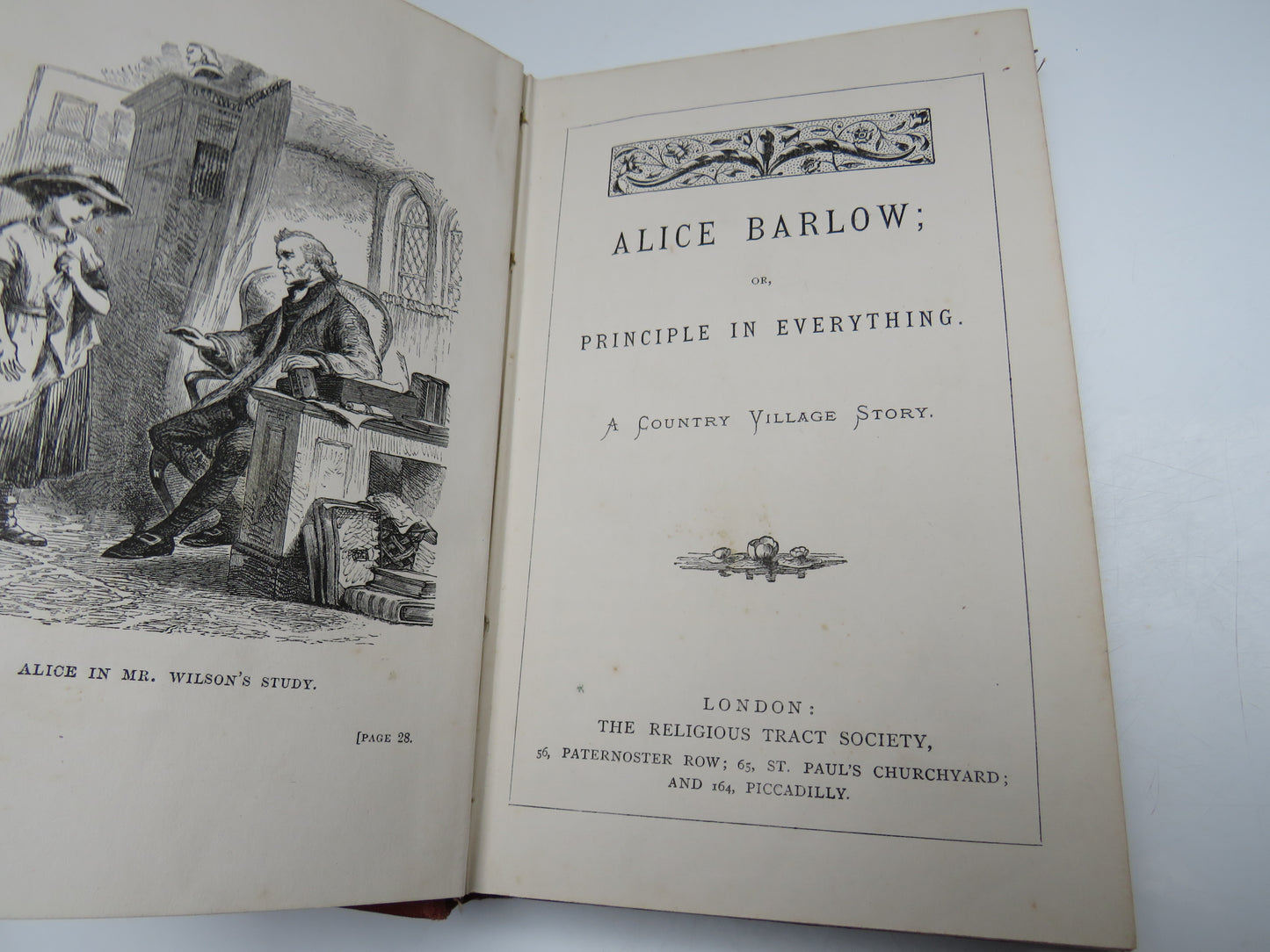 Alice Barlow; or Principle in Everything; A Country Village Story, Rare Book