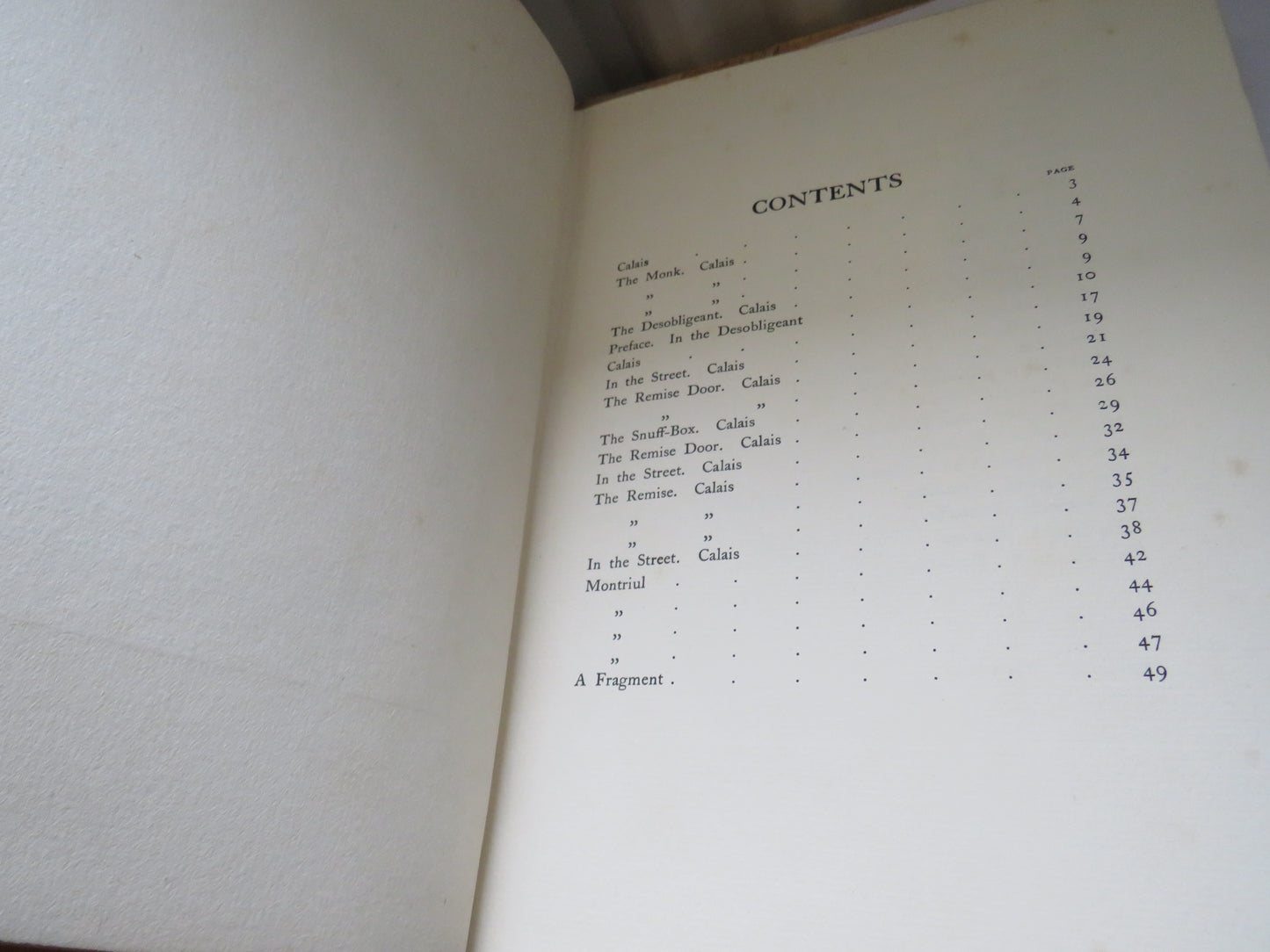 A Sentimental Journey Through France and Italy By Laurence Sterne 1913