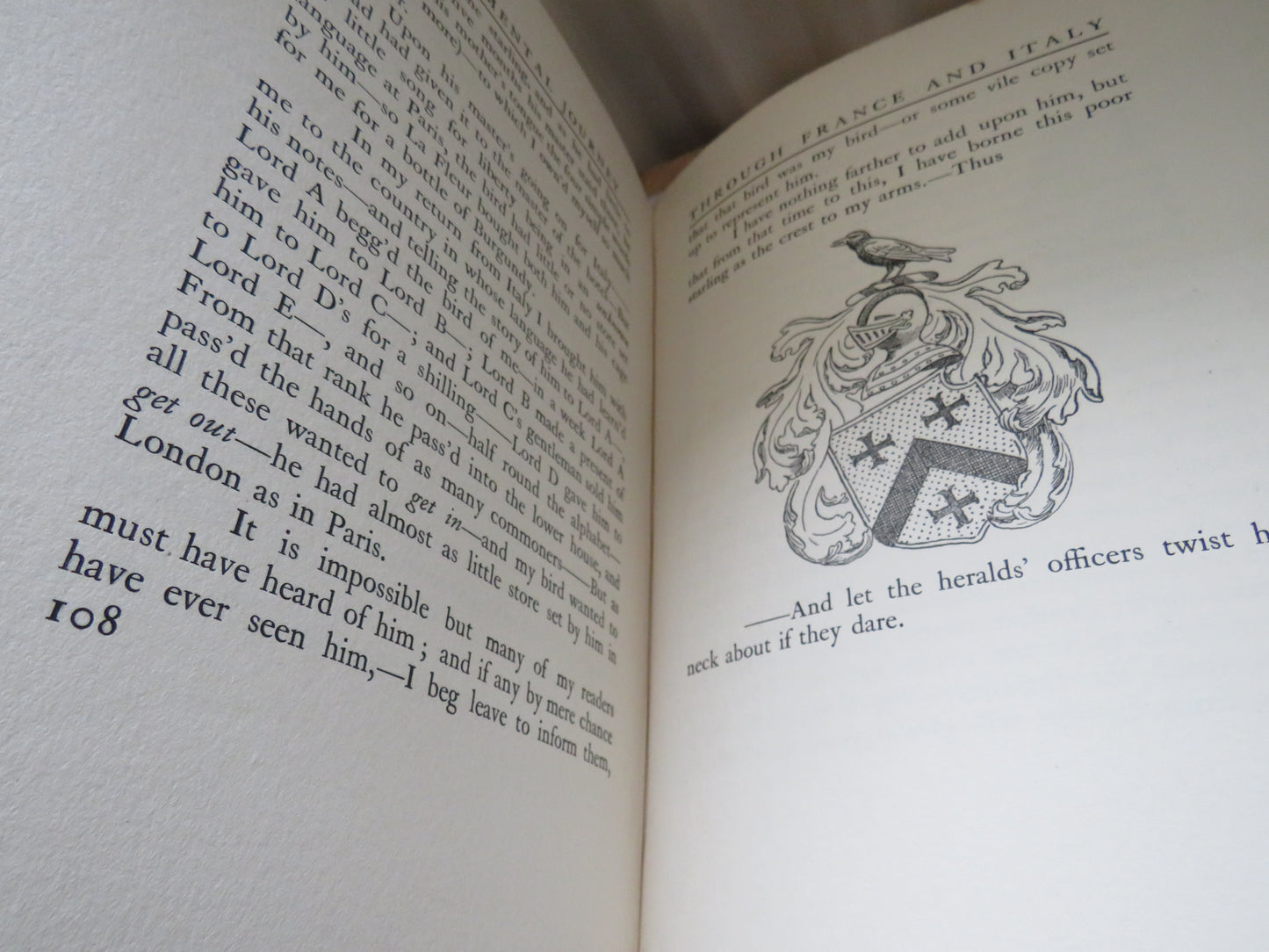 A Sentimental Journey Through France and Italy By Laurence Sterne 1913