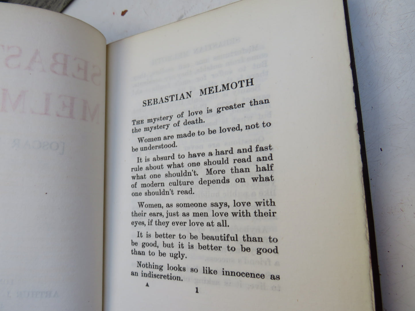 Sebastian Melmoth By Oscar Wilde 1904