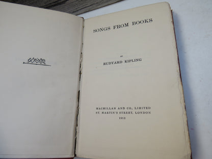 Songs From Books By Rudyard Kipling 1913