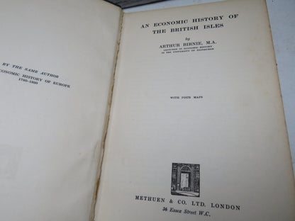 An Economic History of The British Isles By Arthur Birnie 1935 1st Edition