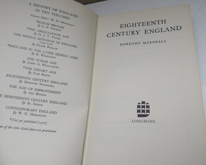 Eighteenth Century England By Dorothy Marshall 1968 book image 4