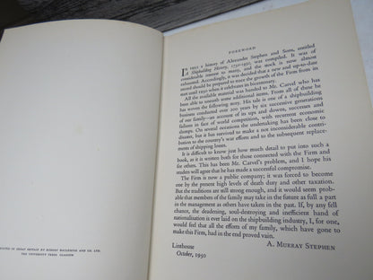 Stephen of Linthouse A Record of Two Hundred Years of Shipbuilding 1750-1950 By John L. Carvel
