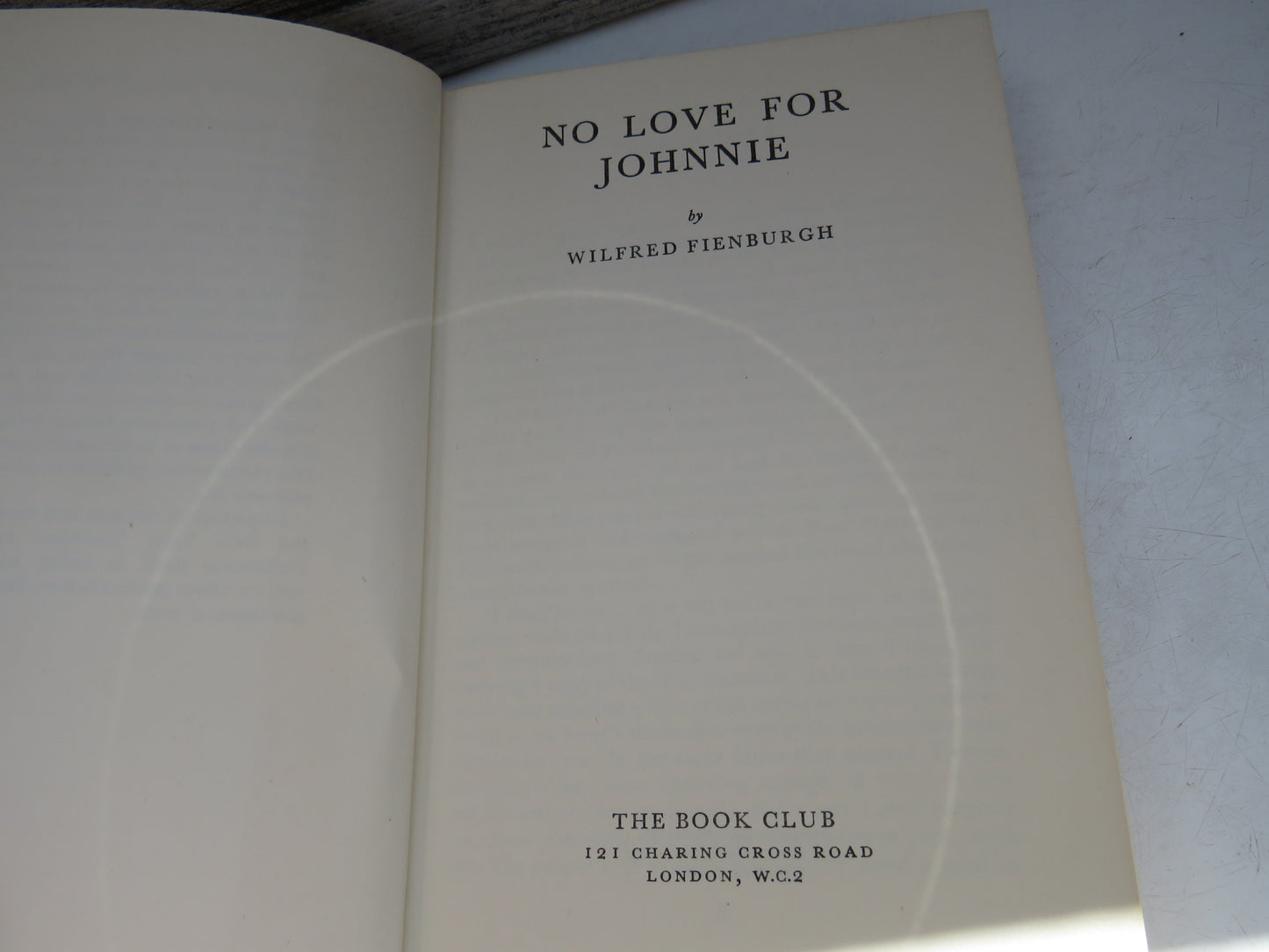 No Love For Johnnie By Wilfred Fienburgh 1959