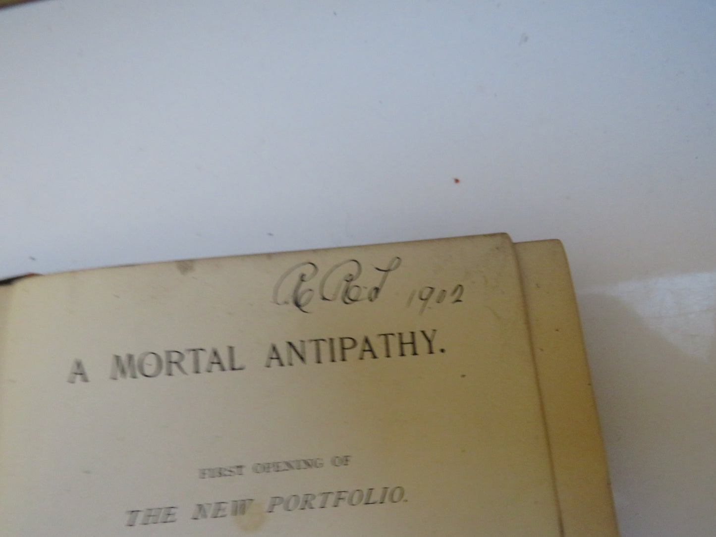 A Mortal Antipathy, First Opening of the New Portfolio by Oliver Wendell Holmes