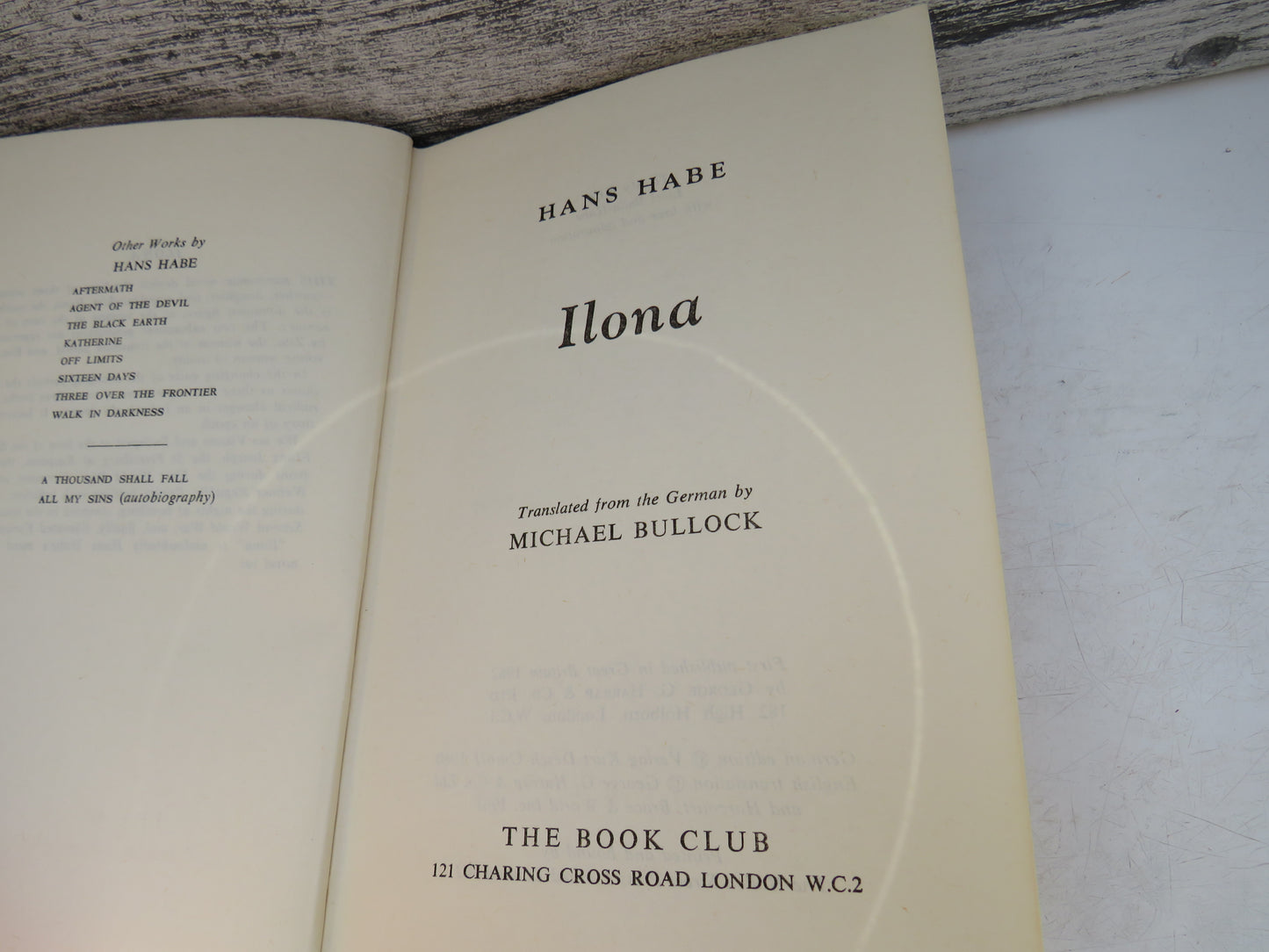 Ilona by Hans Habe 1962