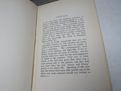 Early Letters of Marcus Dods Selected and Edited By His Son Marcus Dods 1910