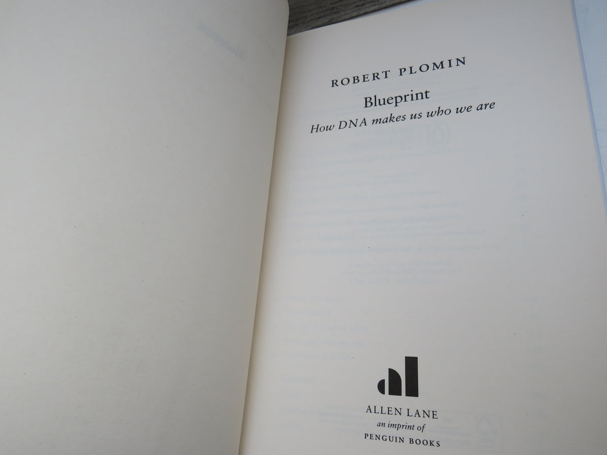 Blueprint How DNA Makes Us Who We Are By Robert Plomin 2018