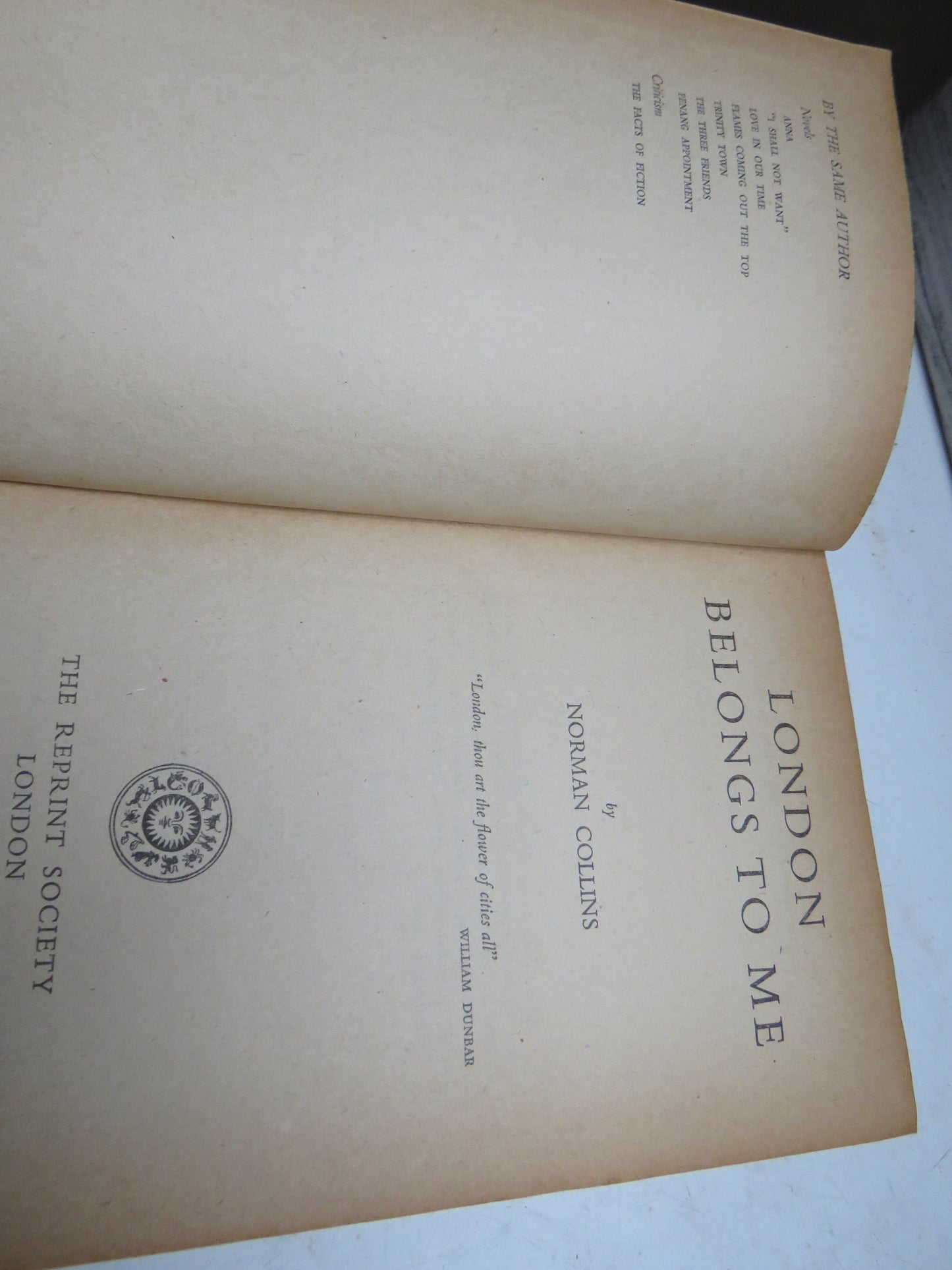 London Belongs To Me By Norman Collins 1949