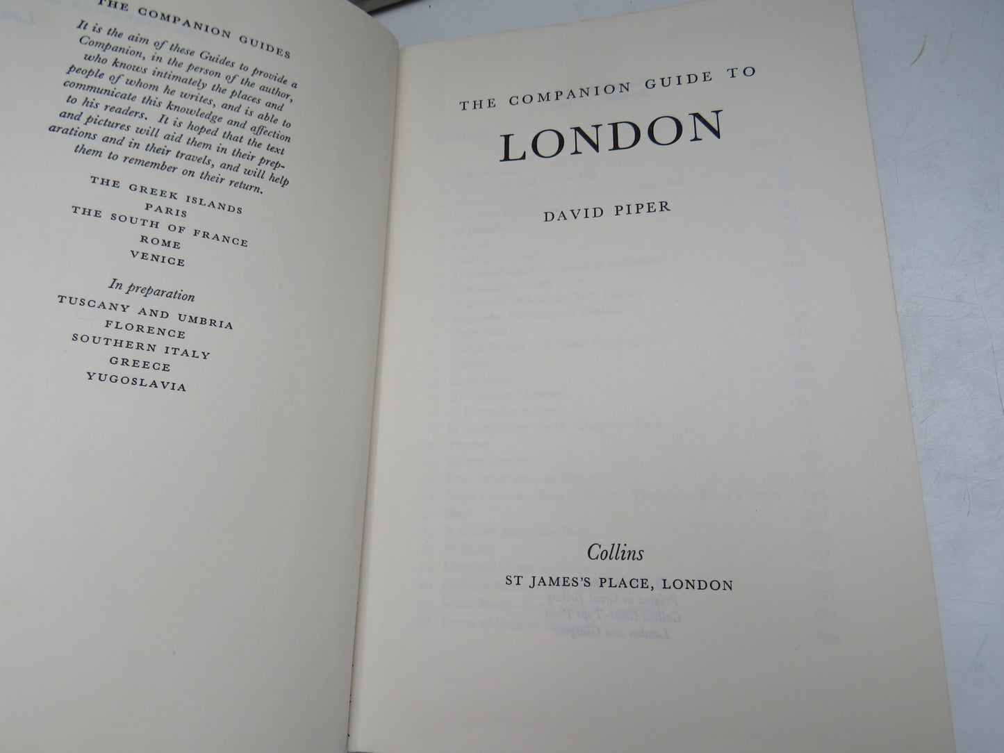The Companion Guide To London By David Piper 1965