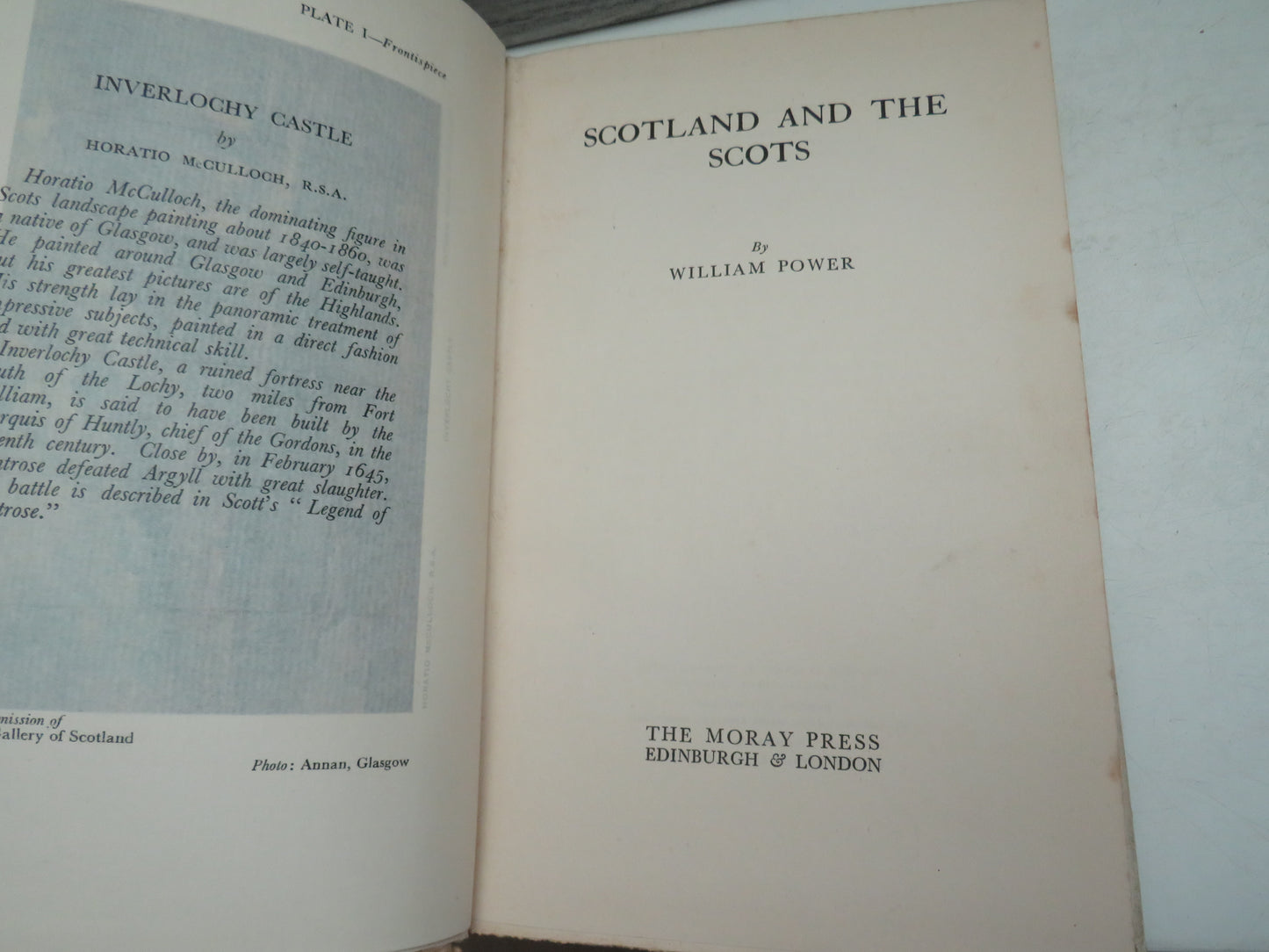 Scotland and the Scots By William Power 1934 1st Edition
