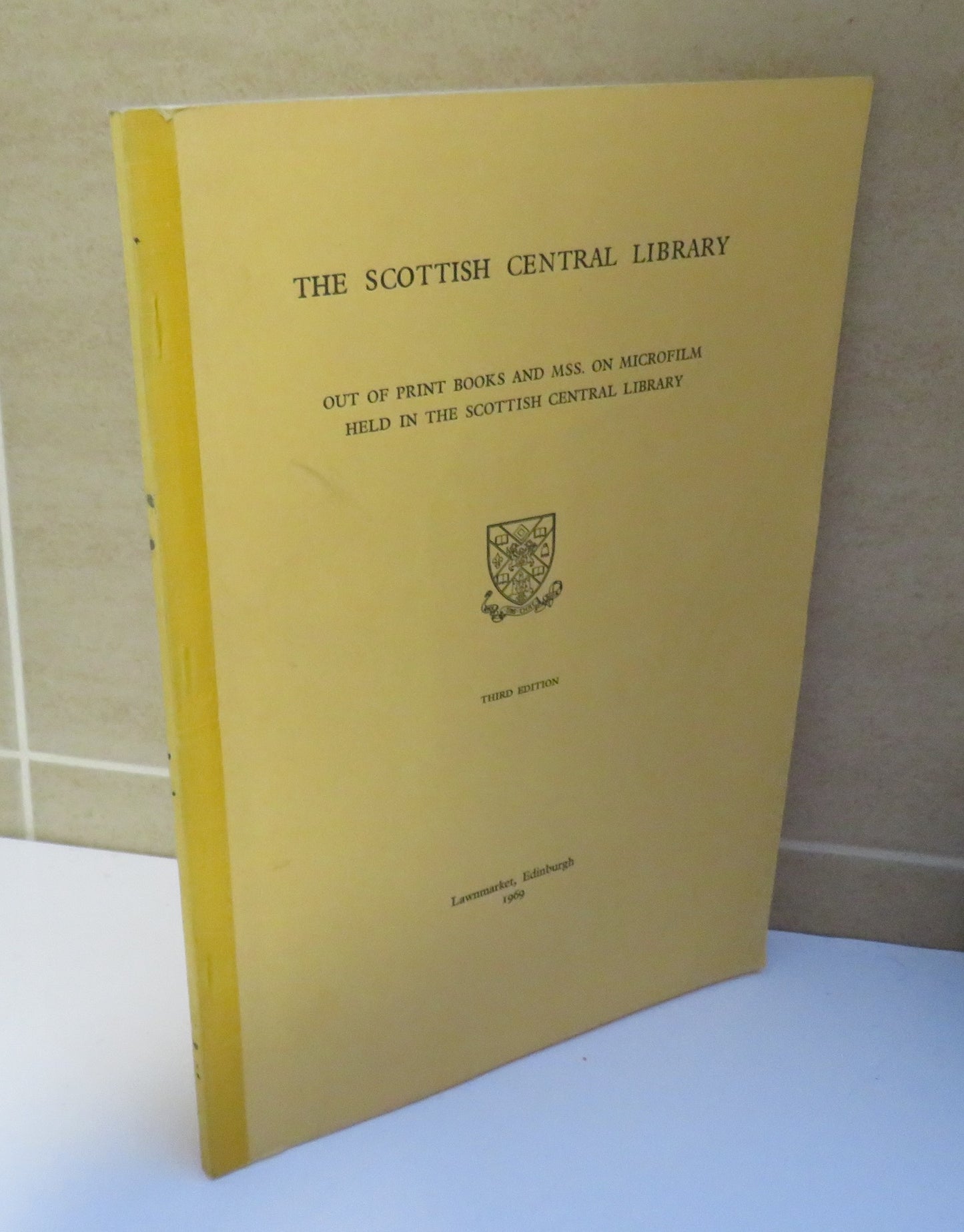 The Scottish Central Library Out of Print Books and MSS. On Microfilm Held in the Scottish Central Library