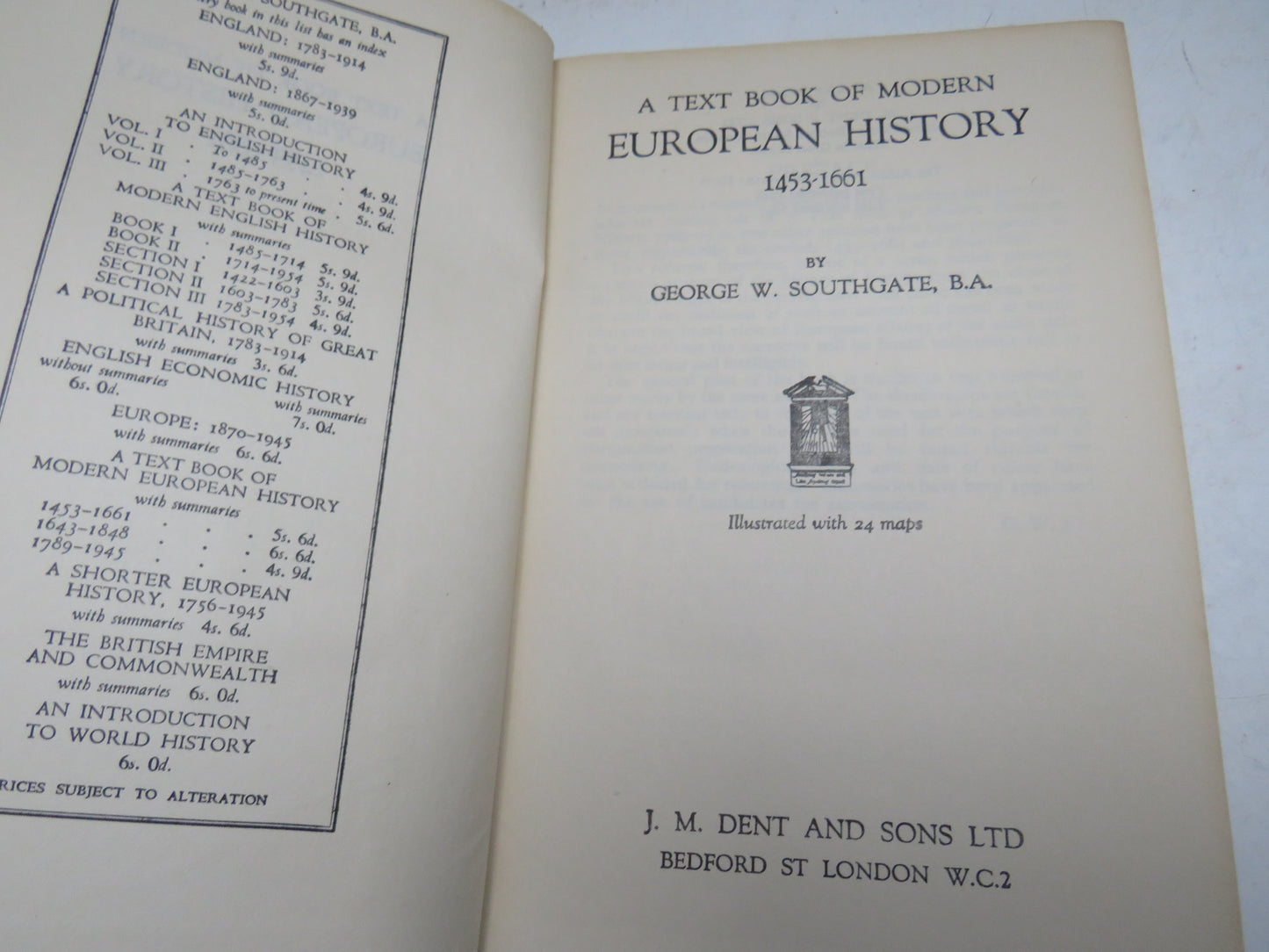 A Text Book of Modern European History 1453-1661 By George W. Southgate 1957