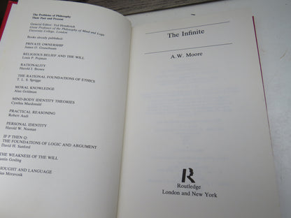 The Infinite by A.W. Moore 1990 book image 4