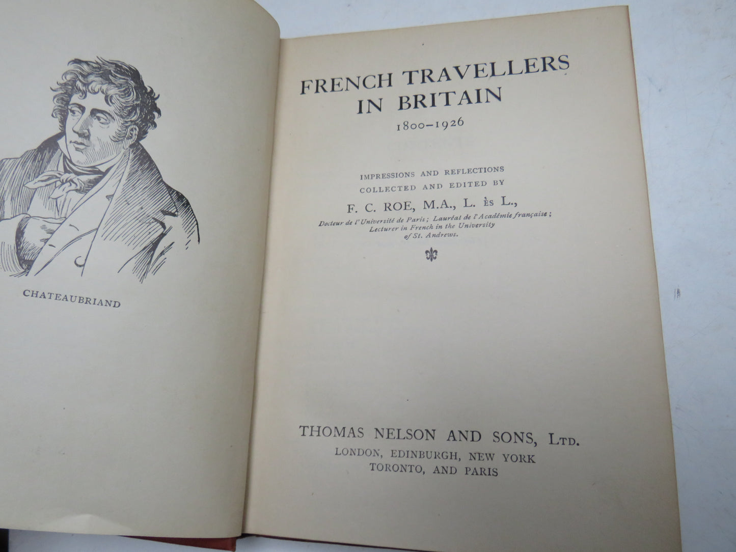 French Travellers In Britain 1800-1926  - 1928