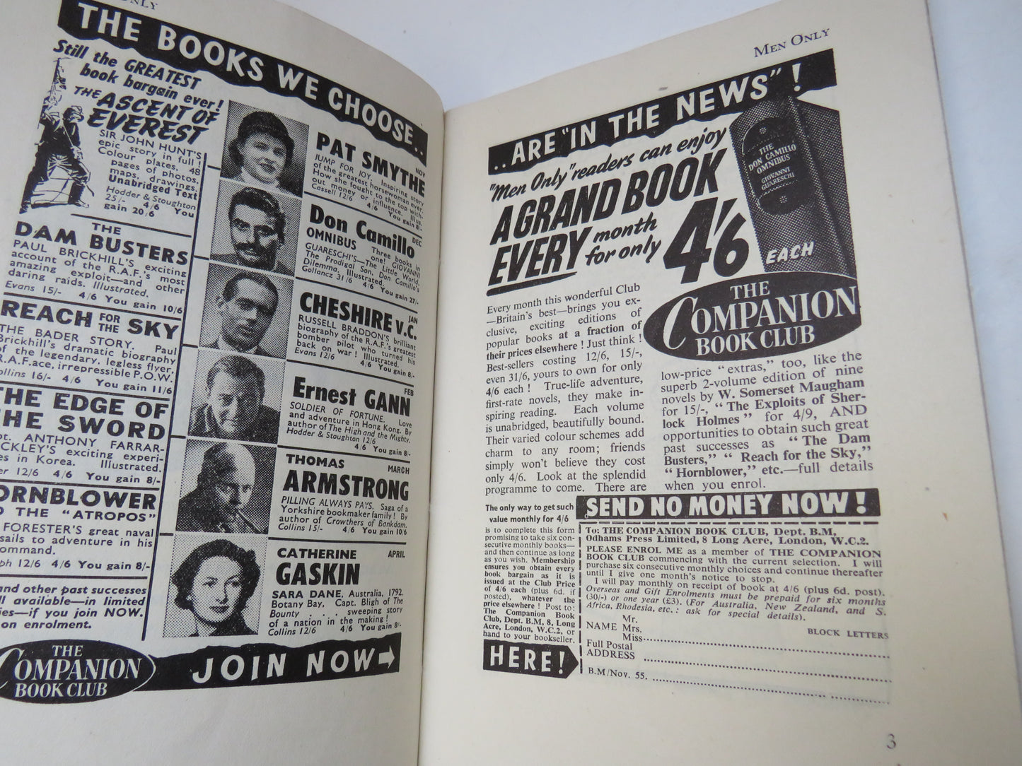 Men Only and London Opinion November 1955 Vol 60. No 329