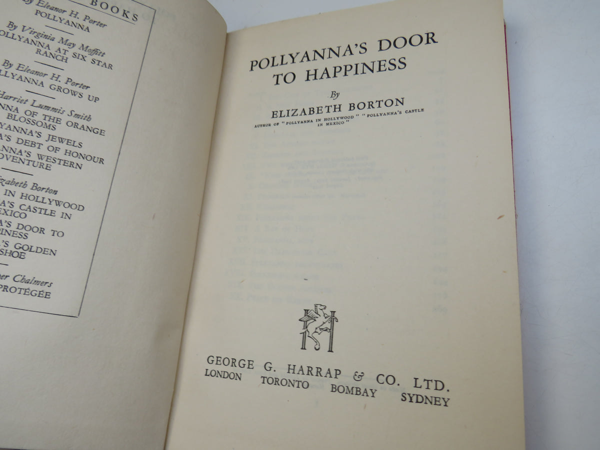 Pollyanna's Door To Happiness By Elizabeth Borton 1949