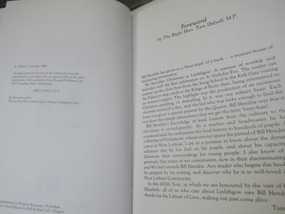 Linlithgow Six Hundred Years A Royal Burgh By William F. Hendrie 1989