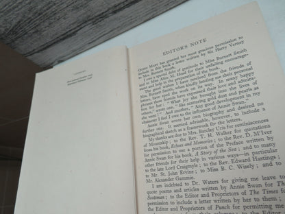 The Letters of Annie S. Swan Edited Mildred Robertson Nicoll 1946
