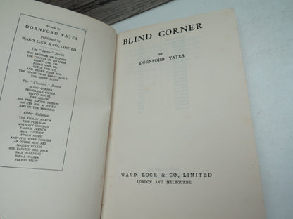 Blind Corner By Dornford Yates 1949