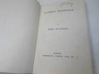 Warren Hastings By Lord Macaulay book image 3