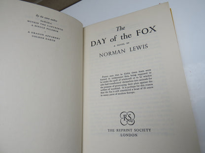 The Day of the Fox, a Novel by Norman Lewis, 1957 book image 3