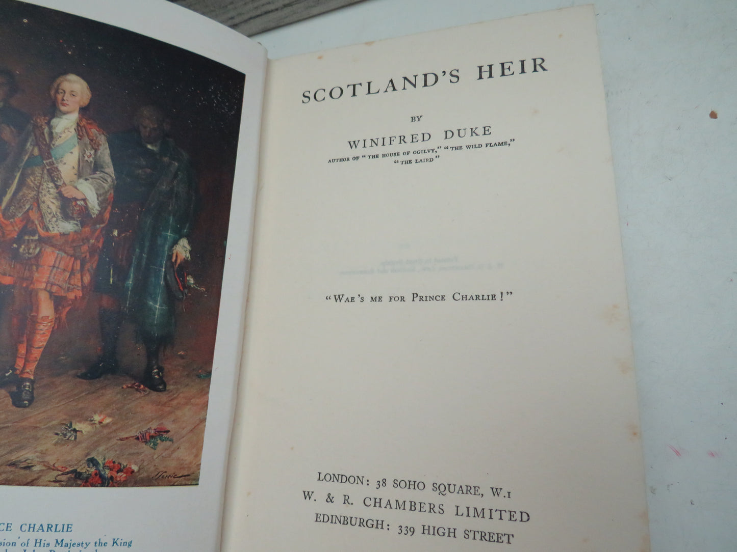 Scotland's Heir By Winifred Duke