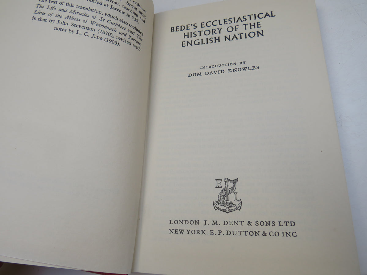 Bede's Ecclesiastical History of the English Nation 1954