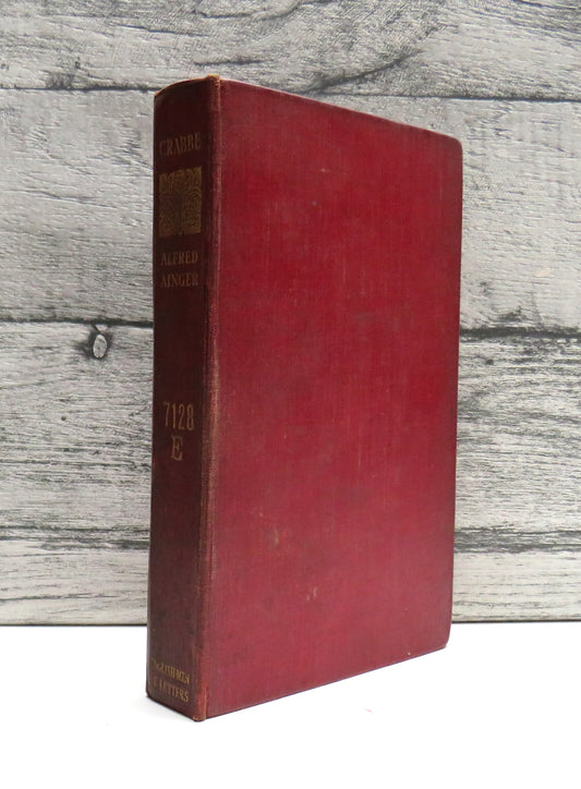 Crabbe By Alfred Ainger 1903 "English Men of Letters" book front cover