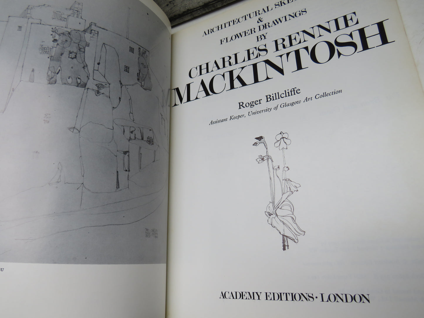 Architectural Sketches & Flower Drawings By Charles Rennie Mackintosh By Roger Billcliffe 1977
